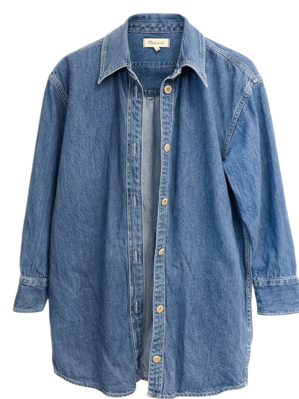 Madewell Blue Denim mini Dress Oversized Top Size Small